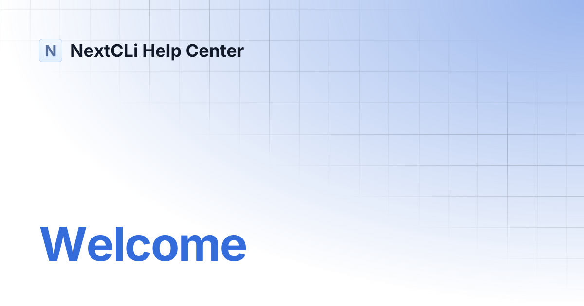 Welcome | Sites-News | NextCLi Help Center